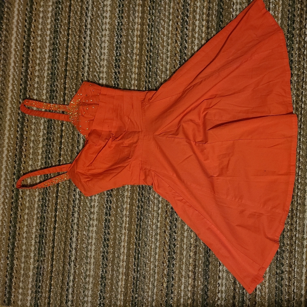 Red dress with sequence straps Size S